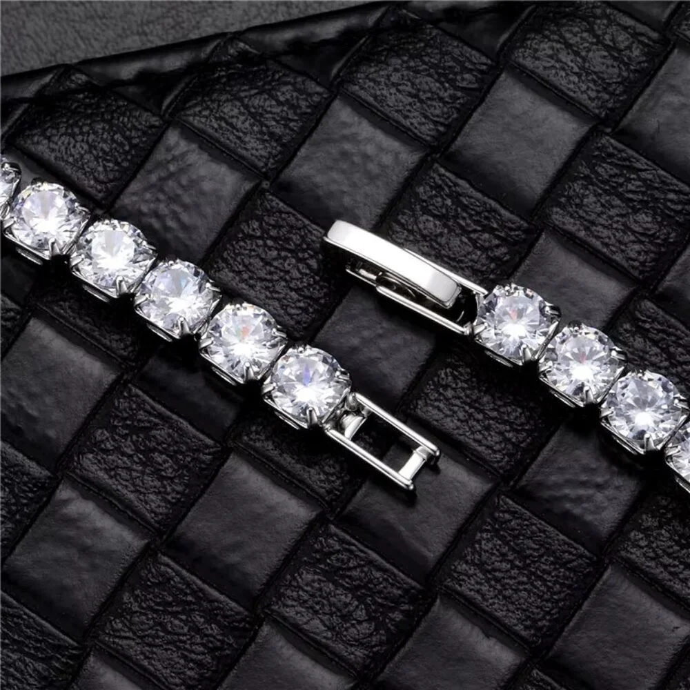 ⭐ Beautiful 20" Diamond Infinity Necklace With 5mm Diamonds 18k White Gold ⭐ - Picture 5 of 7